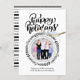 HAPPY HOLIDAYS FOTO Modernes Festival Robin Xmas Einladung