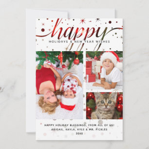 HAPPY Holidays Foto Typografie zur Farbanpassung Feiertagskarte