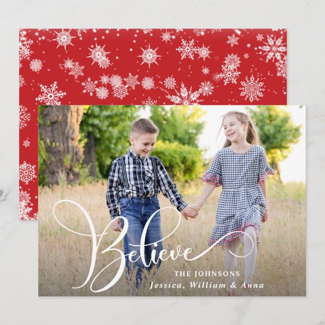 Happy Holidays FOTO Weihnachtsgrüße Feiertagskarte (Vorne/Hinten)