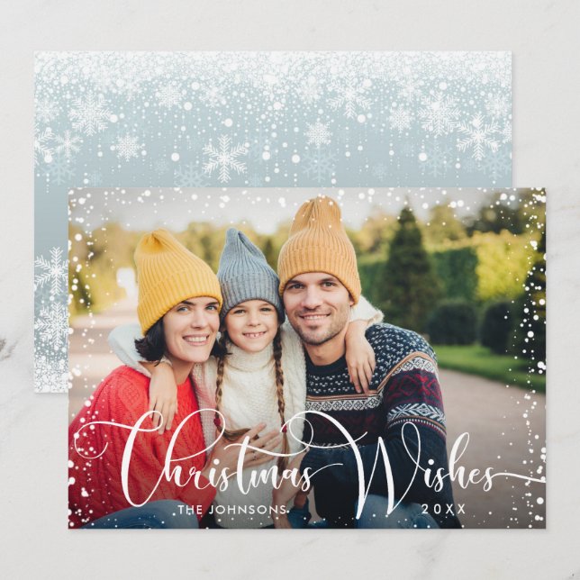 Happy Holidays FOTO Weihnachtsgrüße Feiertagskarte (Vorne/Hinten)