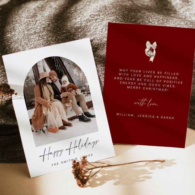 Happy Holidays Fotokarte | Weihnachtskarte Einladung (Von Creator hochgeladen)