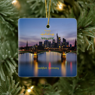 Happy Holidays, Frankfurt Bridge, Keramikornament