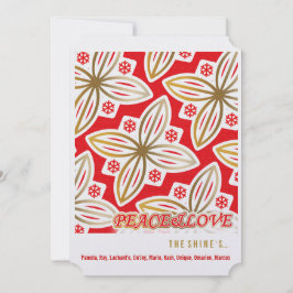 HAPPY HOLIDAYS | Frieden und Liebe | Poinsettia | Feiertagskarte