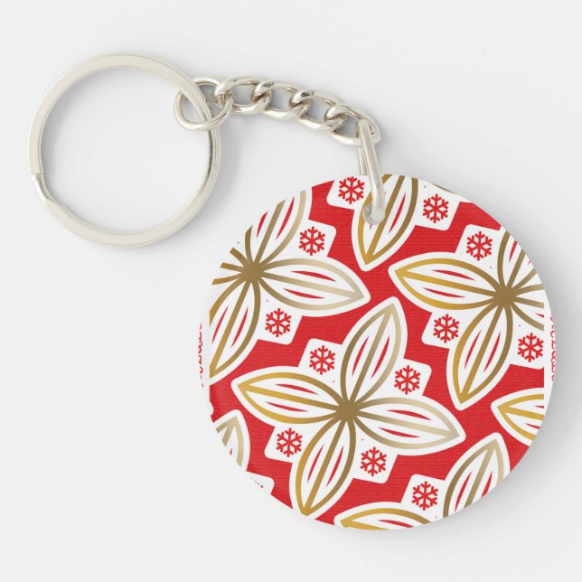 HAPPY HOLIDAYS | Frieden und Liebe | Weihnachtsste Schlüsselanhänger (Vorderseite)