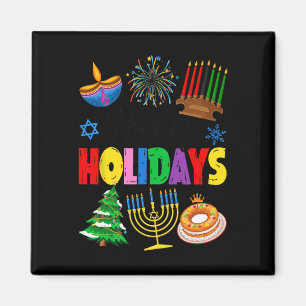 Happy Holidays Frohe Weihnachten Happy Hanukkah Ha Magnet