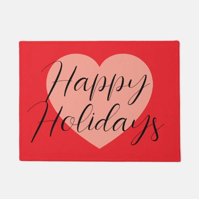 Happy Holidays Frohe Weihnachten Weihnachten Urlau Fußmatte (Vorderseite)