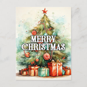 Happy Holidays   Frohe Weihnachtsbaume Postkarte