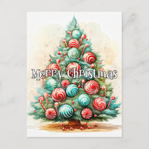 Happy Holidays   Frohe Weihnachtsbaume Postkarte
