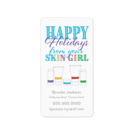 Happy Holidays from Your Skin Girl - Aufkleber Adressaufkleber