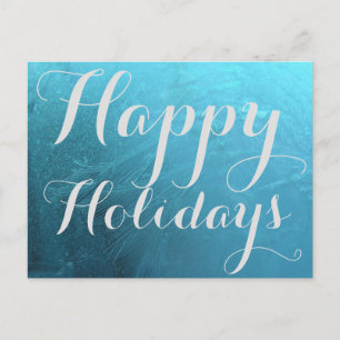 Happy Holidays Frozen Frost Weihnachtstypografie Feiertagspostkarte