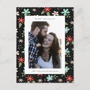 Happy Holidays   FÜGEN SIE IHRE FAMILY FOTO Postka Postkarte