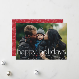Happy Holidays Full Bleed Foto Feiertagskarte
