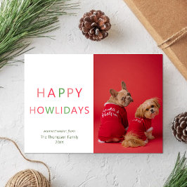 Happy Holidays Funny Pet Hund Foto Weihnachten