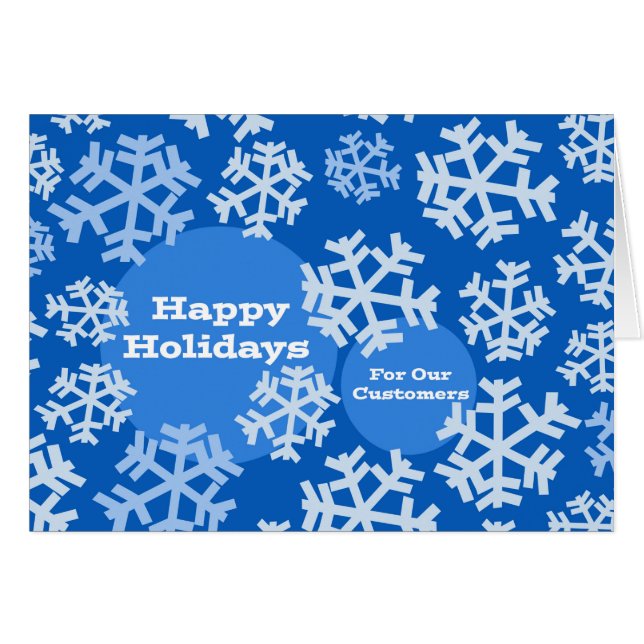 Happy Holidays für Kunden aus Business Snow (Vorderseite (Horizontal))