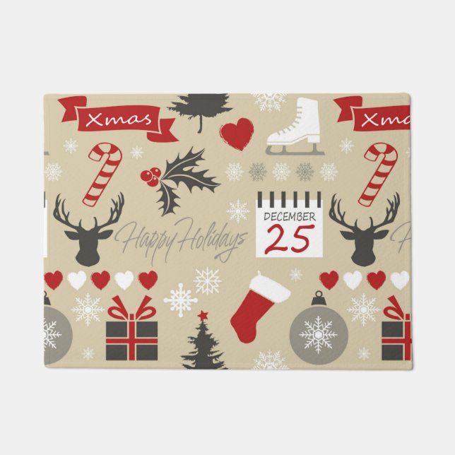 Happy Holidays Fußmatte (Vorderseite)