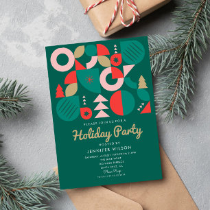 Happy Holidays Geometrie Whimsical Holiday Party Einladung
