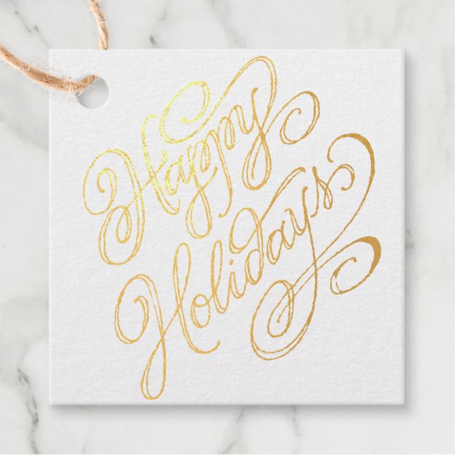 Happy Holidays Geschenkanhänger (Vorderseite)