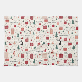 Happy Holidays Geschirrtuch