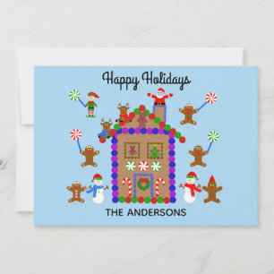 Happy Holidays Gingerbread House #2 Holiday Card Mitteilungskarte