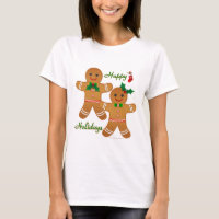 Happy Holidays Gingerbread Man Boy Girl