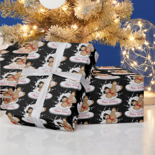 Happy Holidays Gingerbread Mann in Milch Geschenkpapier