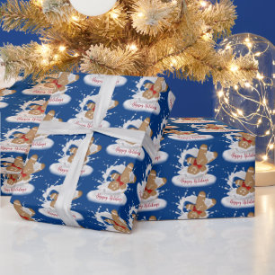 Happy Holidays Gingerbread Mann in Milch Geschenkpapier