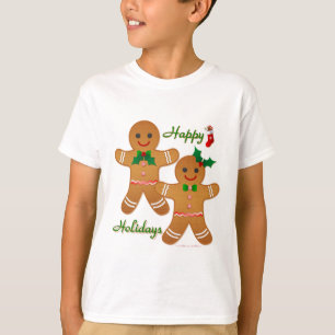 Happy Holidays Gingerbrot Man Boy Girl T-Shirt