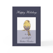 Happy Holidays Gitarrenlehrer Musiknote Bird