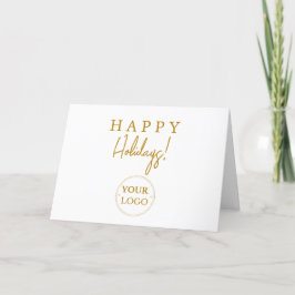 Happy Holidays Gold Script Feiertagskarte