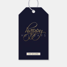 Happy Holidays Gold Script Weihnachten