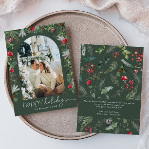 Happy Holidays Green 1 Foto Botanischer Garten Mod Feiertagskarte