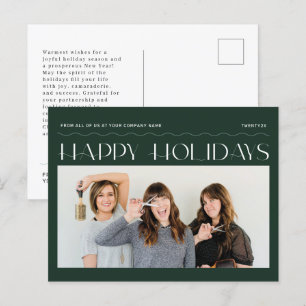 Happy Holidays Group Foto Corporate Holiday Card Feiertagspostkarte
