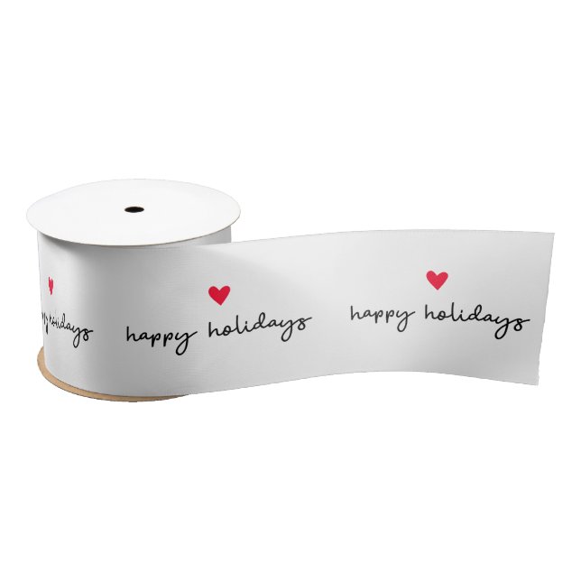 Happy Holidays Hand Briefe Weihnachten Satinband (Spule)