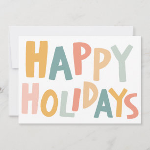 HAPPY HOLIDAYS Handmade Custom Christmas Card Karte