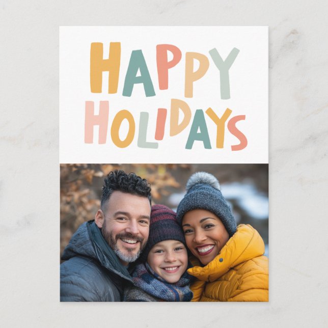 HAPPY HOLIDAYS Handmade Custom FOTO Weihnachten (Vorderseite)