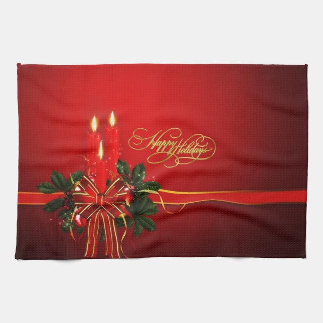 Happy Holidays Handtuch (Horizontal)