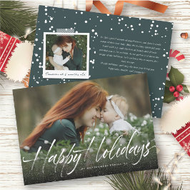 Happy Holidays Handwriting Zuckergusses Modernes F Feiertagskarte