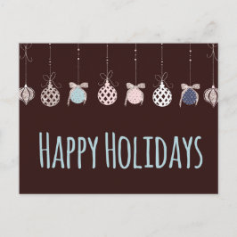Happy Holidays Hängende Ornamente Postkarte