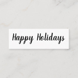 Happy Holidays/ Happy New Year Mini Business Card Visitenkarte