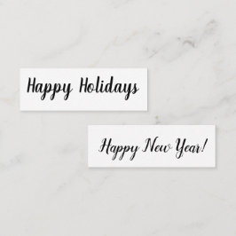 Happy Holidays/ Happy New Year Mini Business Card Visitenkarte