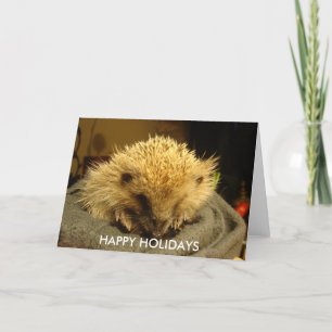 HAPPY HOLIDAYS "Hedgehog" Feiertagskarte