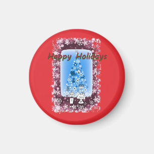 Happy Holidays HKo und TRobot von Hidemi Woods Magnet