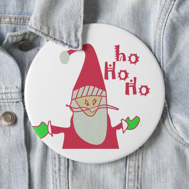 Happy Holidays Ho Ho Ho Frohe Weihnachten Button (Beispiel)