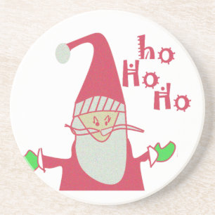 Happy Holidays Ho Ho Ho Frohe Weihnachten Getränkeuntersetzer
