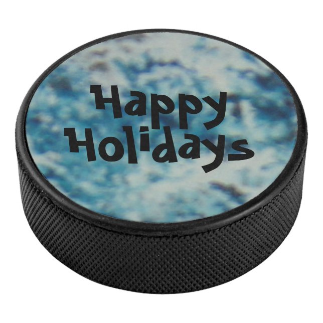 Happy Holidays Hockey puck von dalDesignNZ (3/4)