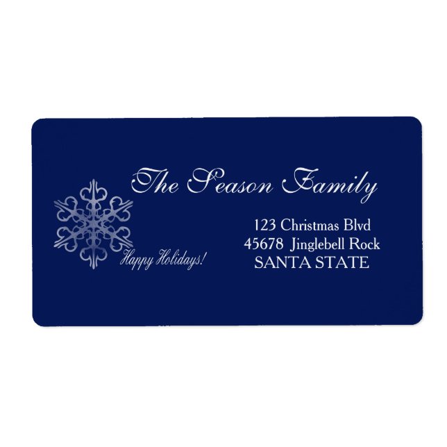 Happy Holidays Holiday Address Label (Vorne)