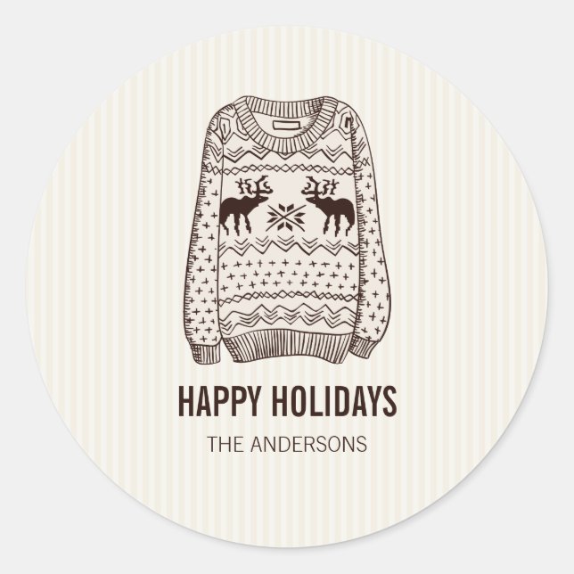 Happy Holidays Holiday Essentials Sticker (Vorderseite)