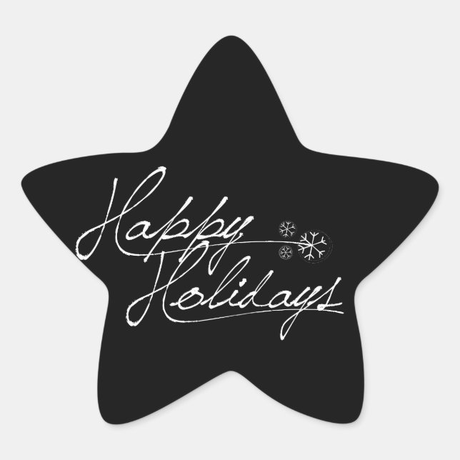 Happy Holidays Holiday Star Stickers (Vorderseite)