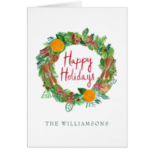 Happy Holidays   Holiday Wreath