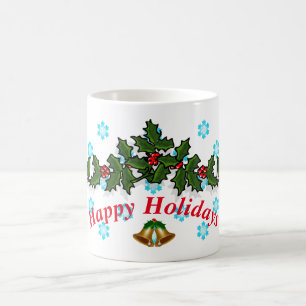 Happy Holidays Holly Leaf 2017 Kaffeetasse